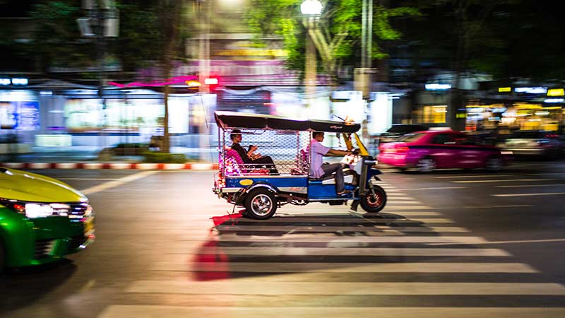 Motion blur Tuk Tuk, Bangkok, Thailand